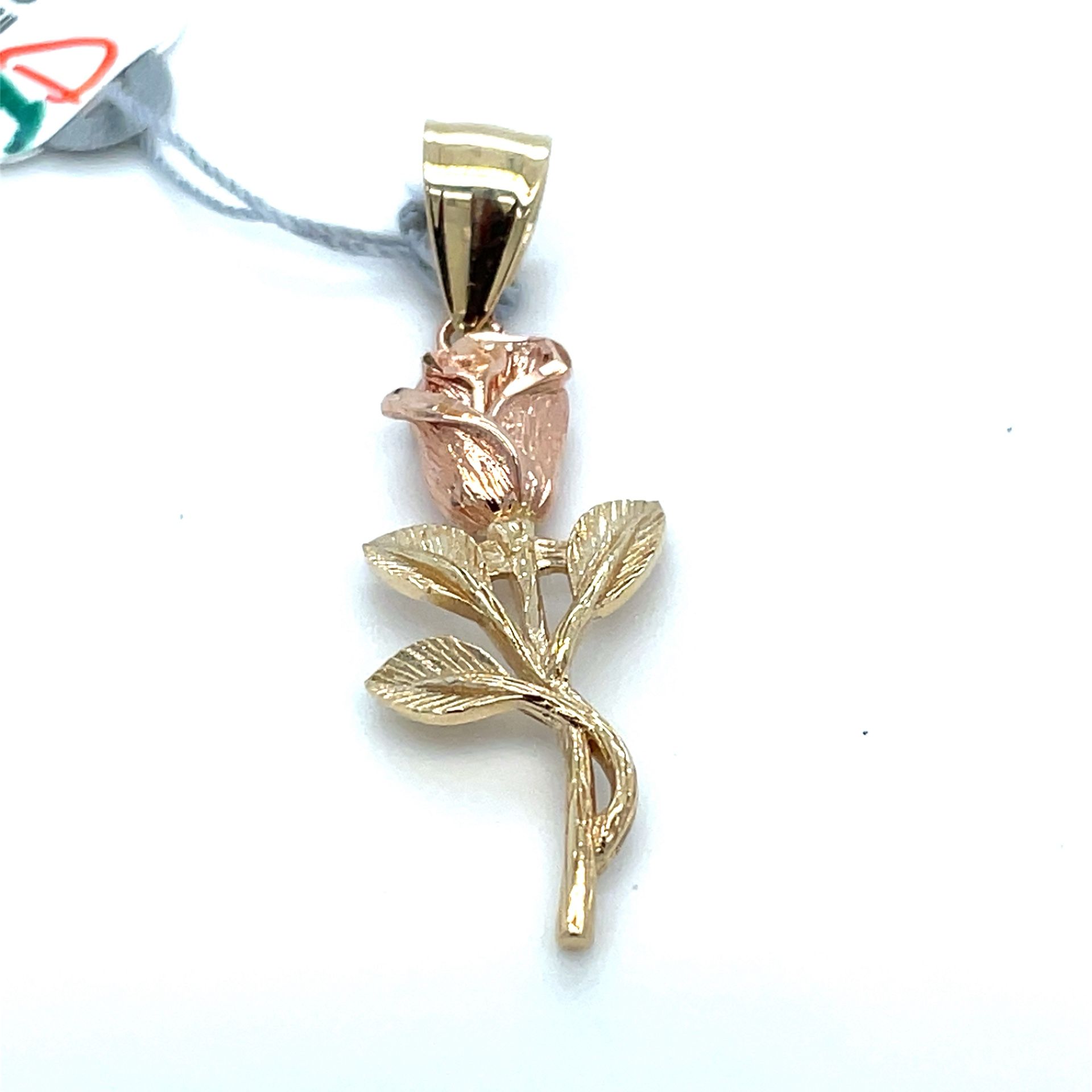 14Kt Two Tone Gold Rose Pendant 2.50g 203521