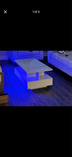 Modern White High Gloss LED Coffee Table MUST GO TODAY !!