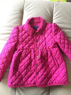 Worn once! Ralph Lauren pink girl jacket 6X