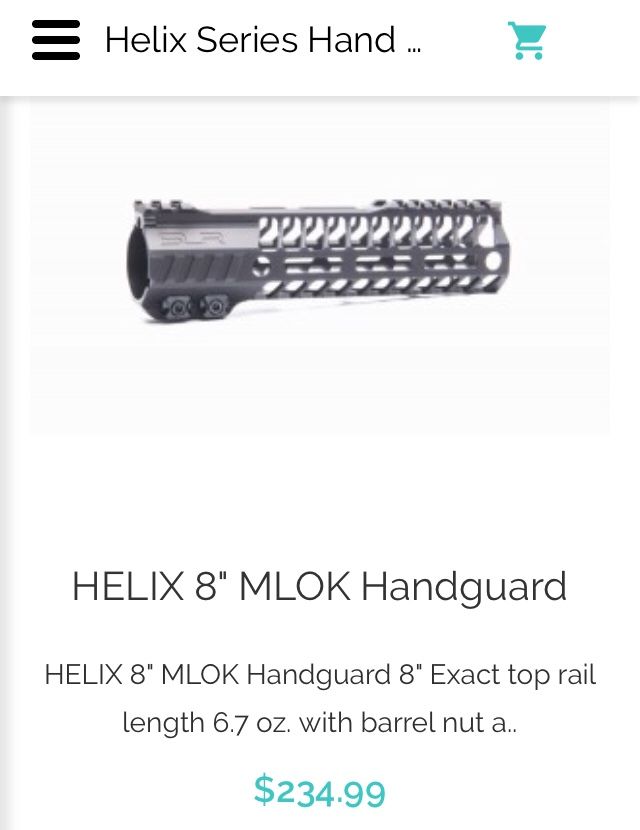 Ar 8” Ar 15 hand guard with carbon fiber panels
