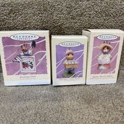 Hallmark Keepsake Easter Ornament lot of 3 Easter bunny high hopes strawberry