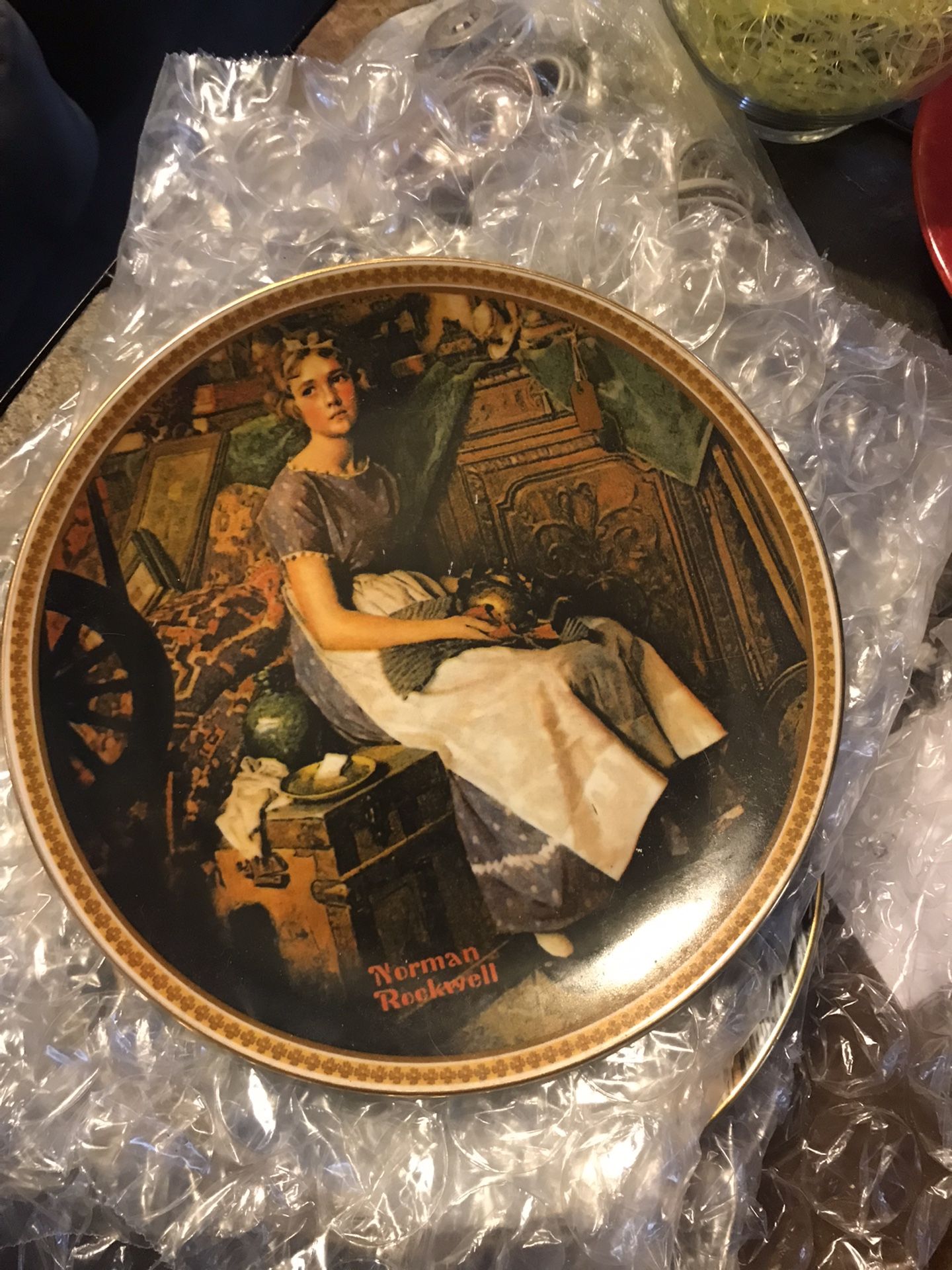 Norman Rockwell “Dreaming In The Attic” Collector Plate
