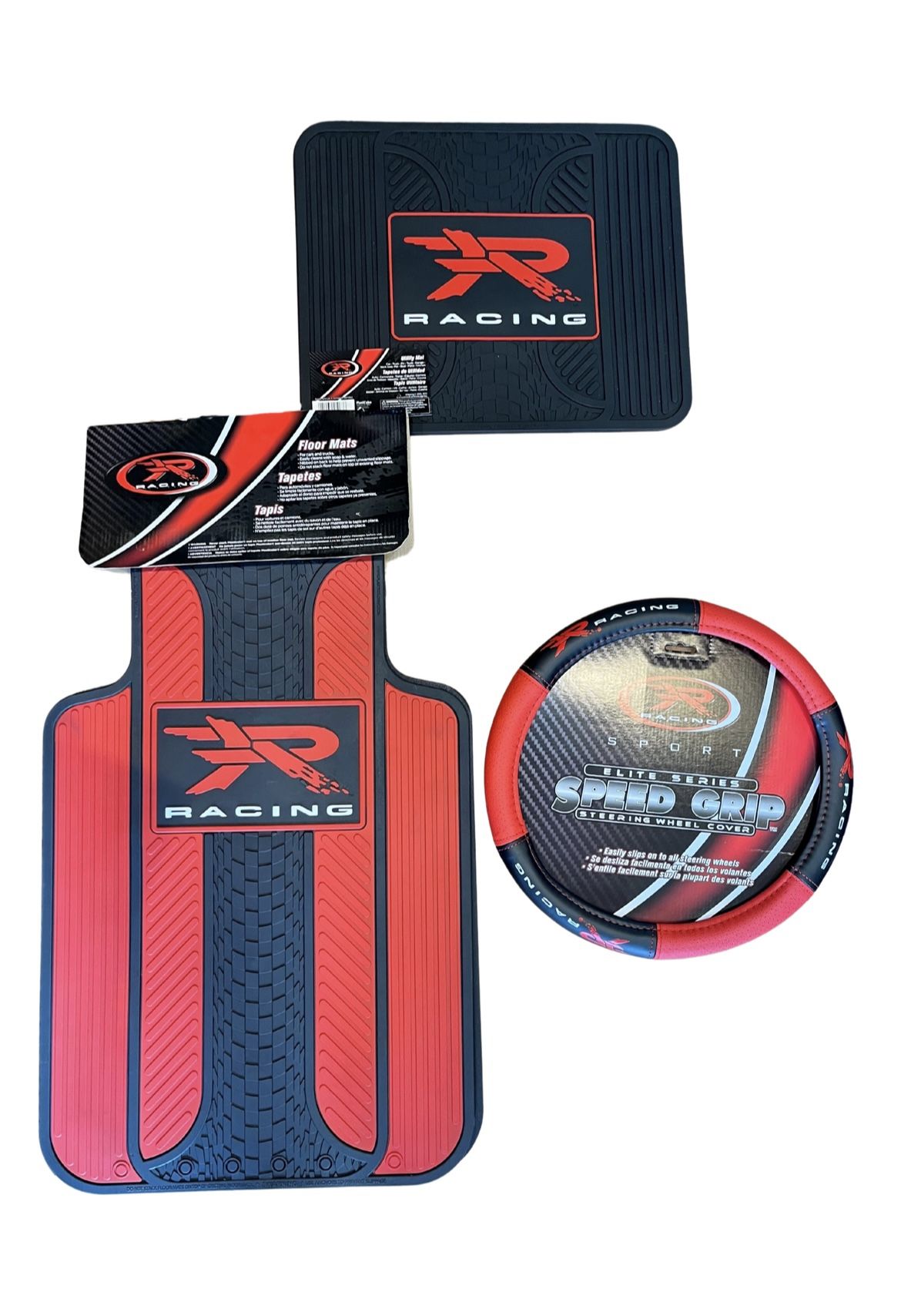 4 Pc. Red “Racing” Logo Mats