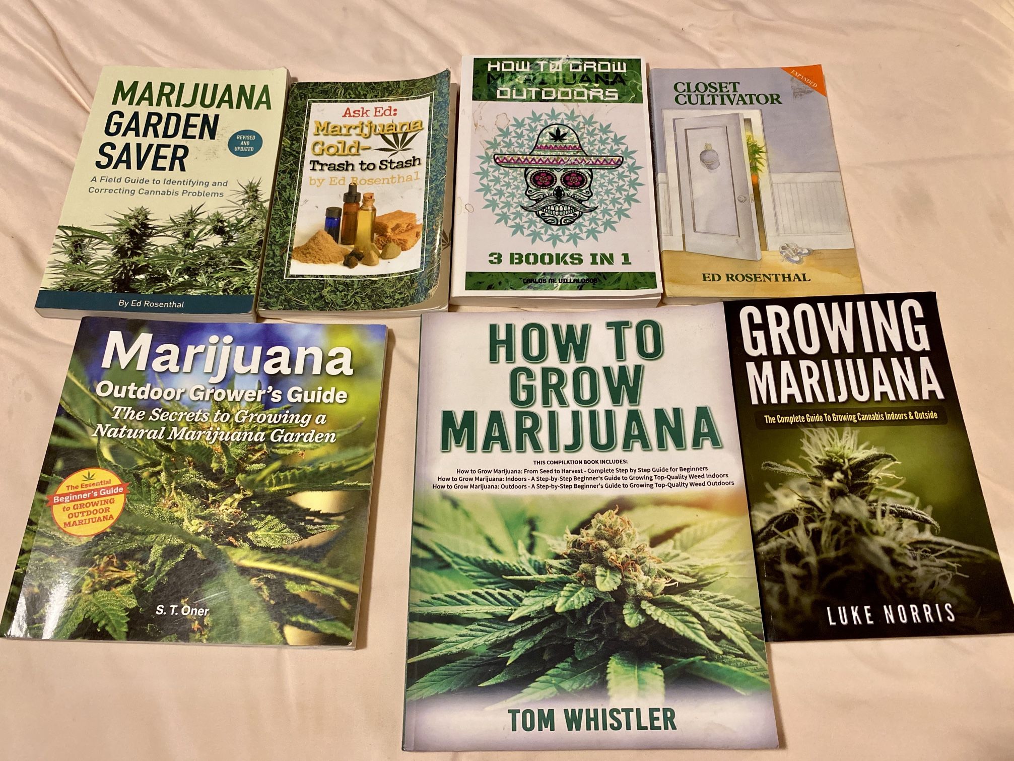 Cannabis Growing Library Of 7 Books On Indoor Outdoor Organic Gardening And Hydroponics