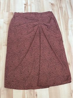 Nine West Women’s Skirt, Side Ruched Brown Animal Print