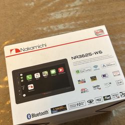 Nakamichi Double Din car radio w/ Wireless Apple CarPlay 