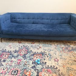 Blue Velvet Sofa
