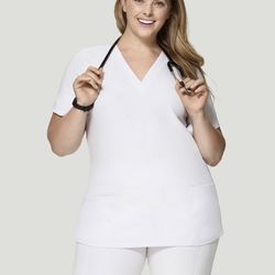 Medium/Regular Mandala White Scrub Top