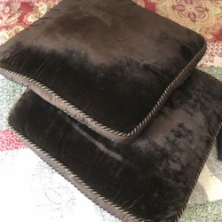 Large Velour Throw Pillows