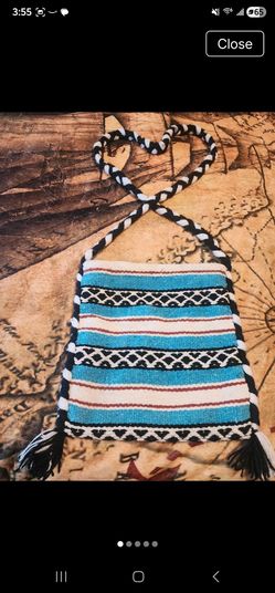 Vintage 90s/Y2K Baja Blanket Crossbody Bag