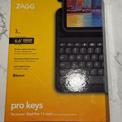 ZAGG Pro Keys Detachable Case and Wireless Keyboard for Apple iPad Air 11" (M3)/ Pro 11" (Gen 1,2,3,4) and iPad Air (Gen 4,5,& M2), Bluetooth Pairing,