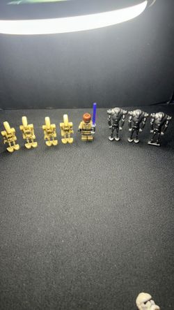 Lego Star Wars Minifigure Lot - Mace Windu + 7 Battle Droids