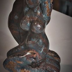 Ocean Jasper Agate Crystal Mermaid 578G! Rare! High Quality!