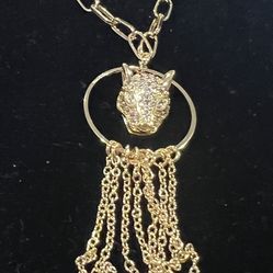 Tiger Necklace Plated Gold