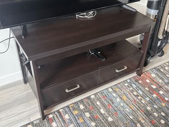 Brown tv stand