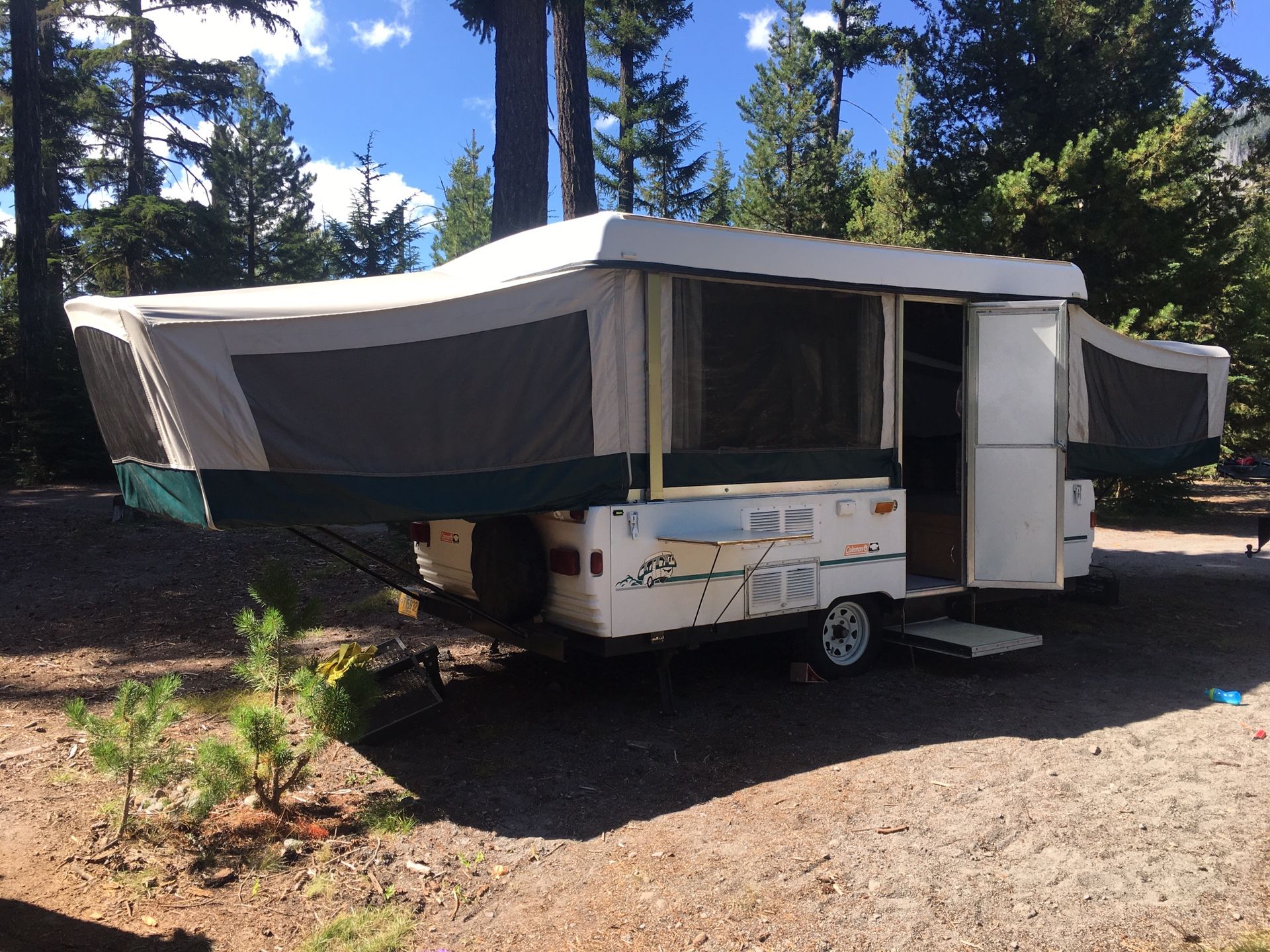 1998 Coleman Natchez pop up tent trailer camper w/ dinette slide