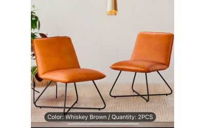Leather Lounge chairs with 5 levels adjustable