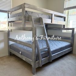 New Twin Bunk Bed With Mattresses 