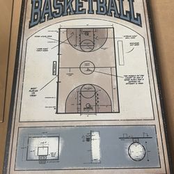 Open Road Brands Decorative Basketball Diagram Wall Art