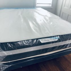 Brand New Comfort Queen Size With box spring Delivery available