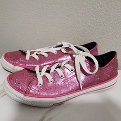 Glittery Pink Converse ALL☆STAR Shoes Junior 