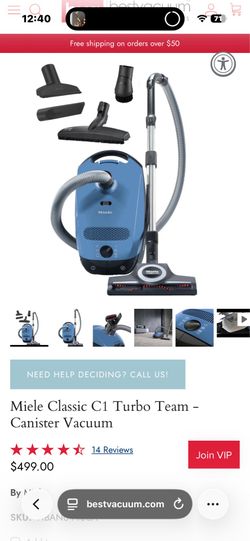Miele Classic C1 Turbo Team Canister Vacuum – Excellent Condition