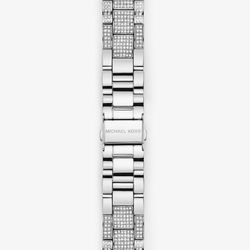 michael kors apple watch strap band pave rhinestones crystals swarovski embellished iphone silver mk