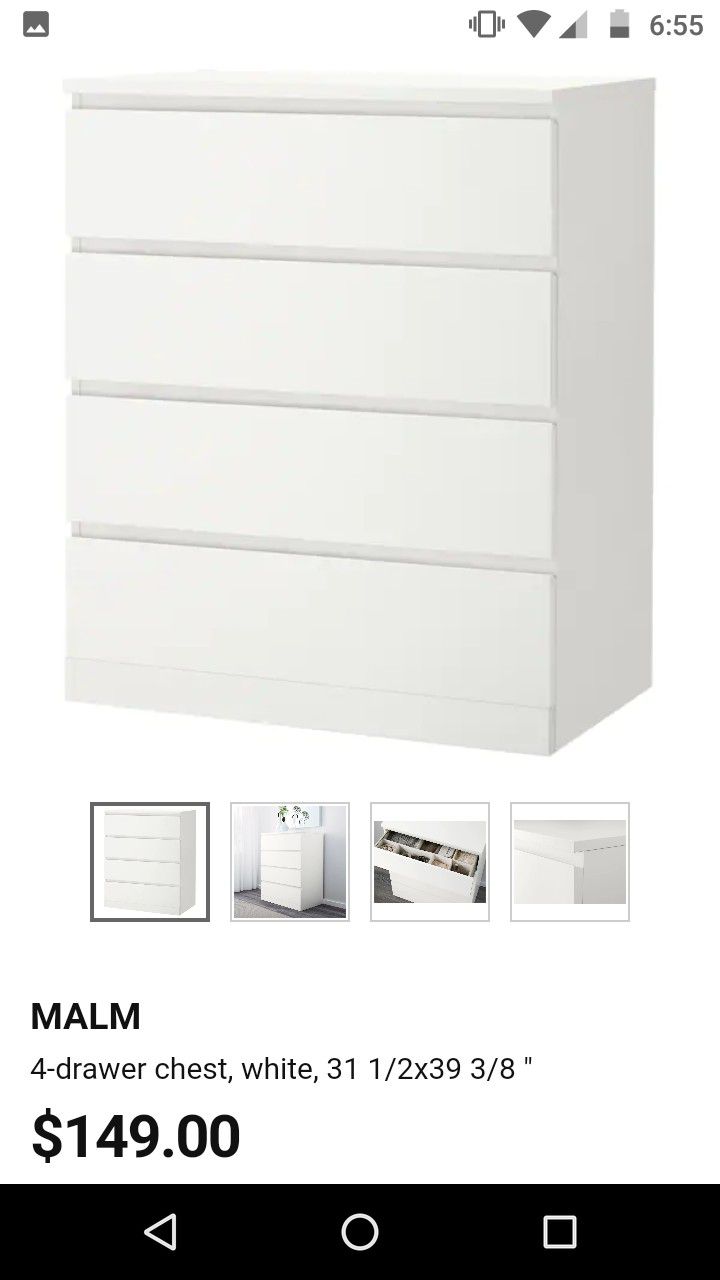 MALM Ikea 4-drawer Dresser