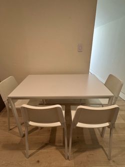 IKEA Melltorp Dining Table with 4 Teodores Chairs
