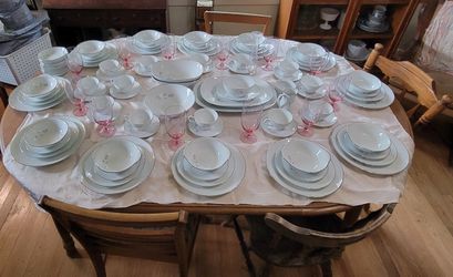 Vintage-Style Floral China - 11 Complete Place Settings