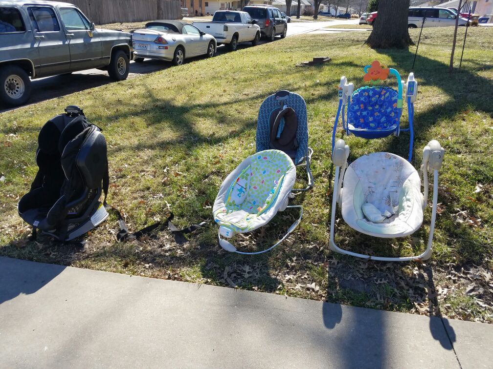 Swings bouncy seat and carseat