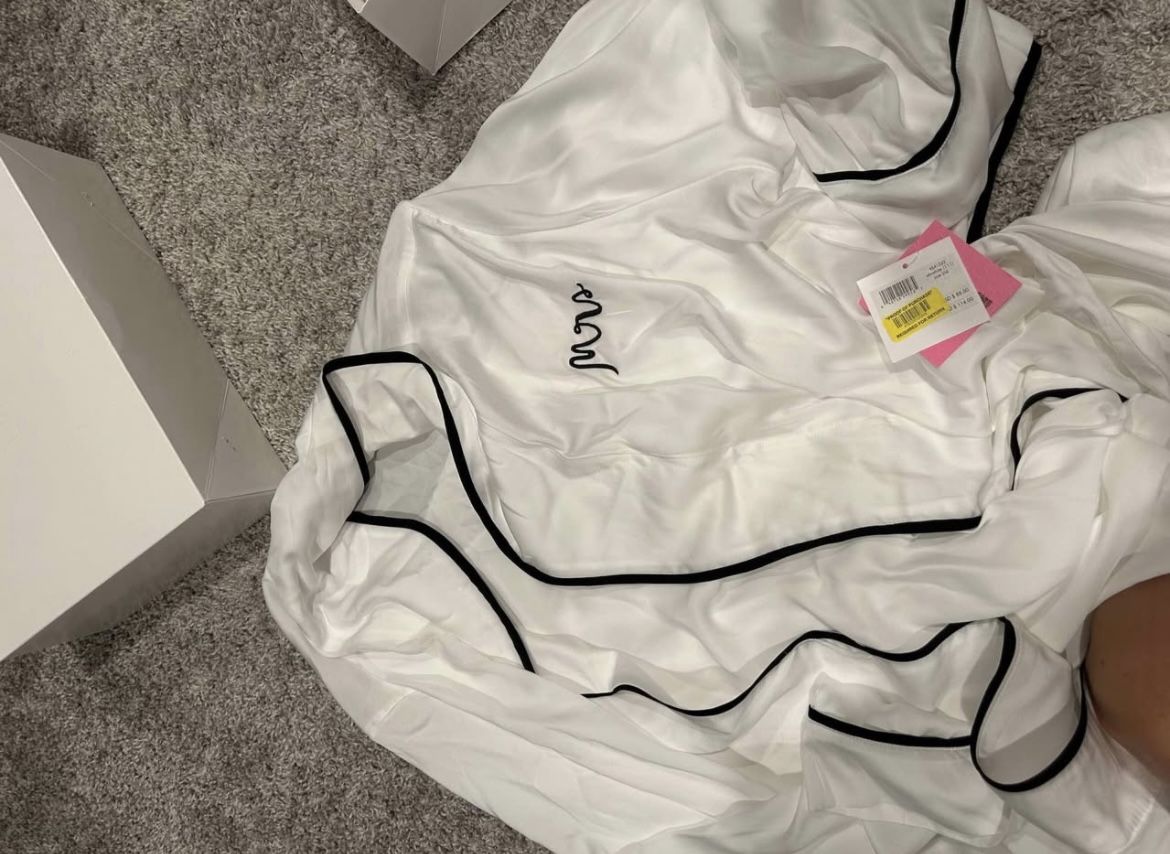 Kate Spade “mrs.” robe and 3 piece pajama set