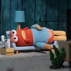 Pop Mart Bikini Bottom Buddies - Whimsical Plush Pendant keychain Limp Fish