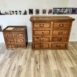 Vintage Set Dresser And Night Table 