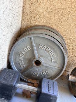 Standard Barbell Weight Plates and Dumbbells Set