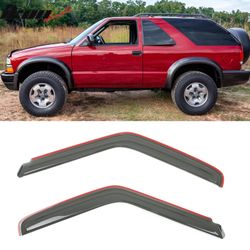 Fits 94-03 Chevy S10 Blazer GMC Sonoma Window Visors Vent Rain Guards In-Channel