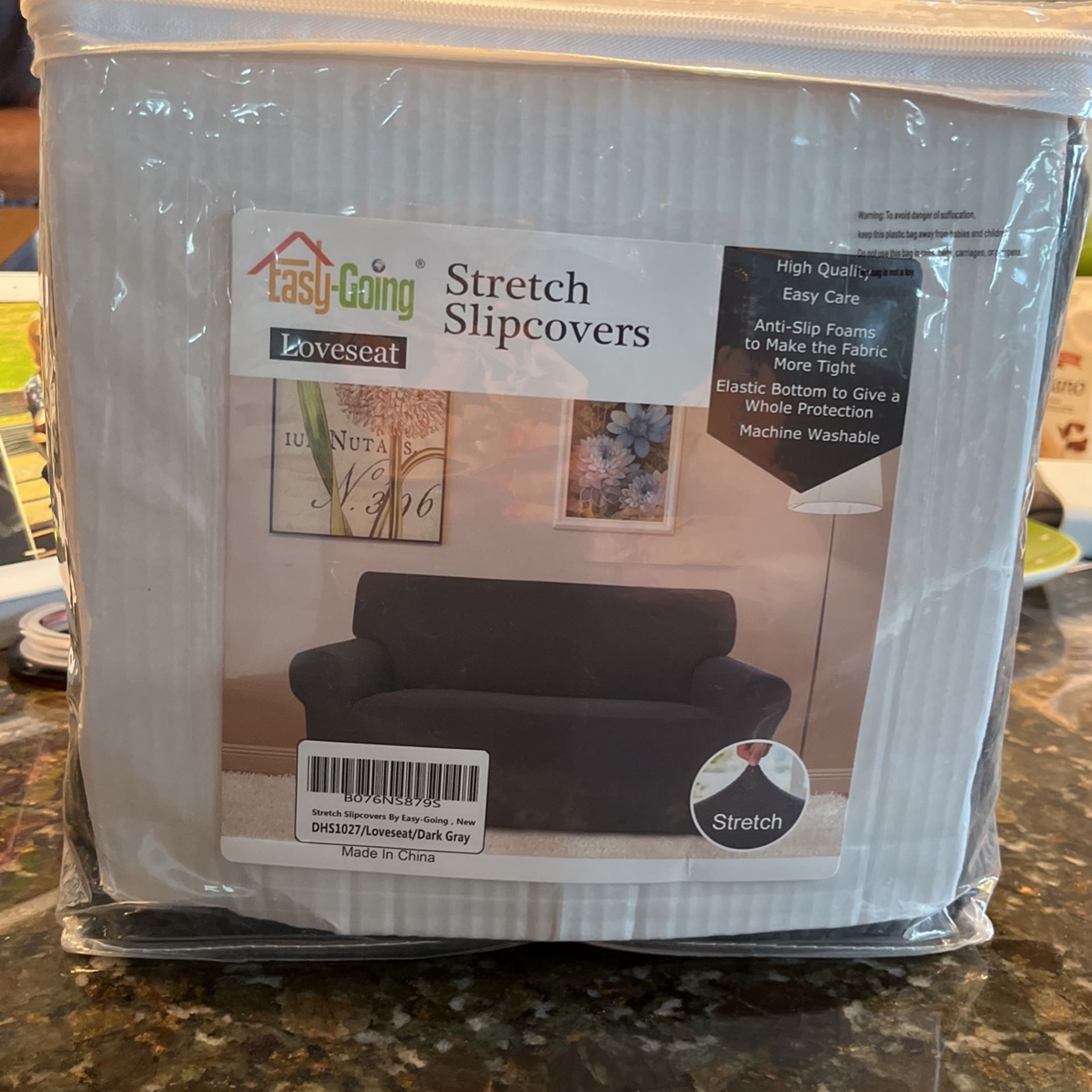 Loveseat Dark Grey Slipcover