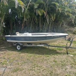16 Ft Boat And Trailer And 28 Johnson 