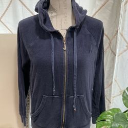 Y2K JUICY COUTURE TERRY TOWEL HOODIE JACKET 