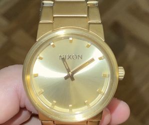 Nixon 39.5mm Gold Watch 