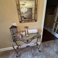 Foyer Desk And Mirror