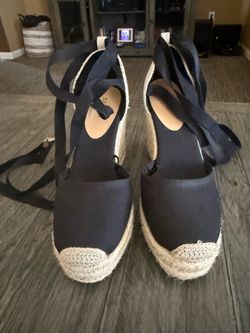 EXPRESS High Laces Wedges Espadrilles Size 9