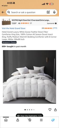 Brand New King Size Down Comforter