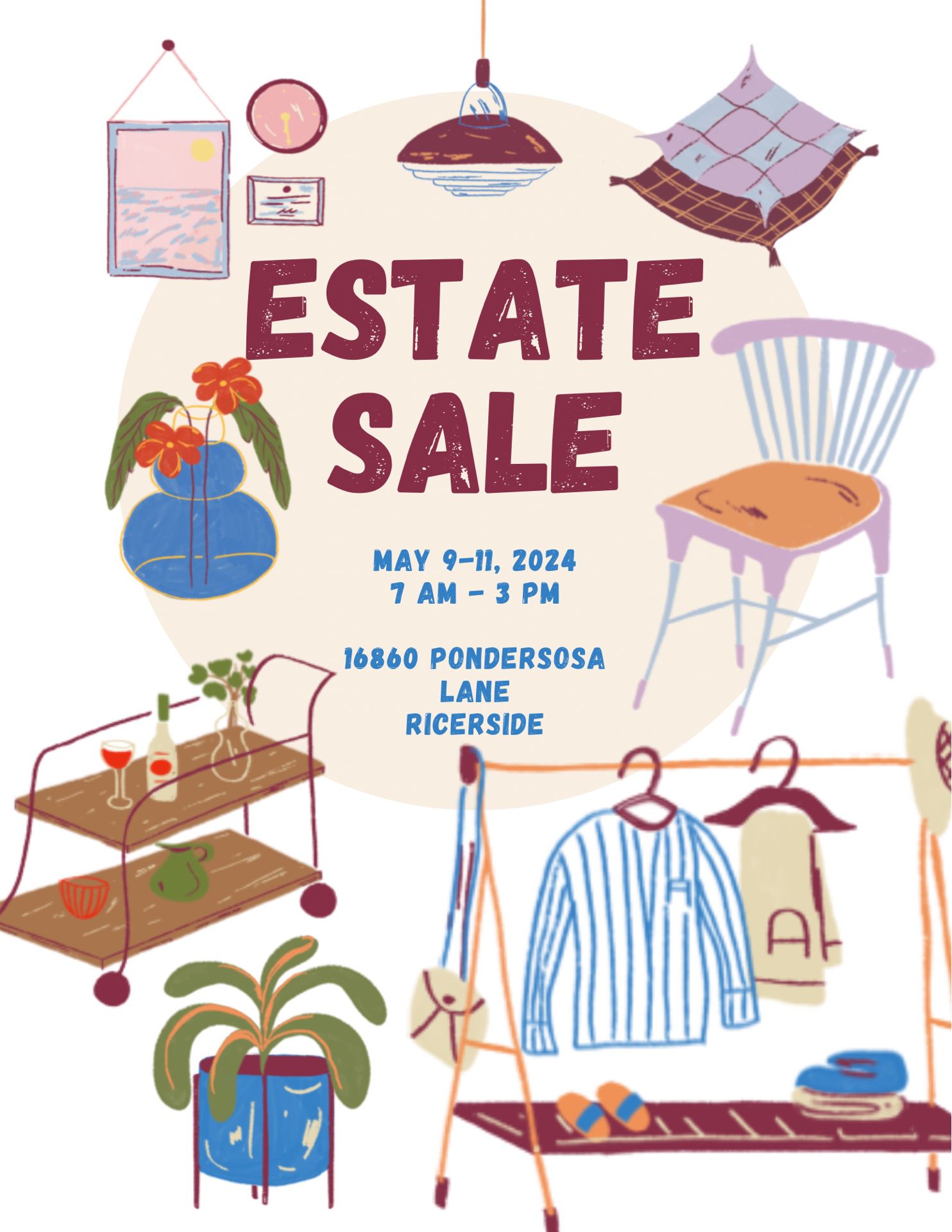 Estate Sale Today And Tomorrow! Everything Must Go!