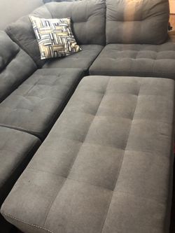 Sofá with ottoman couch grey 800