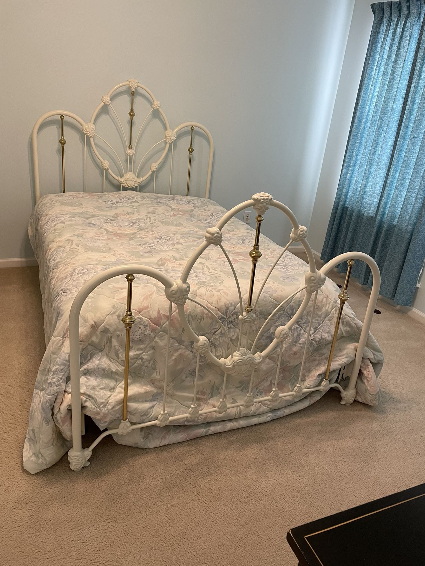 White Iron Bed