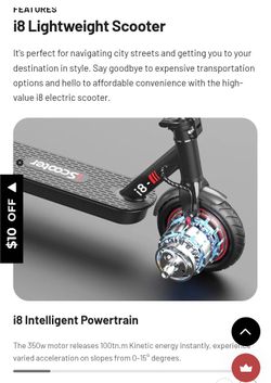 Iscooter i8 electric scooter new