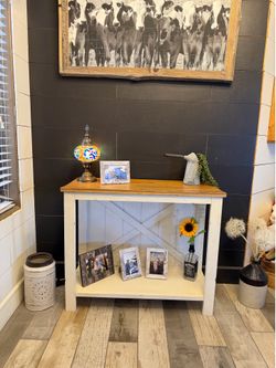White Farmhouse Entry Table