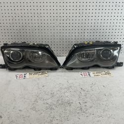 2002 2005 BMW 320i 325i 330i XENON HEADLIGHT LAMP PAIR OEM 
