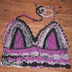 Crocheted bralette/halter Top 